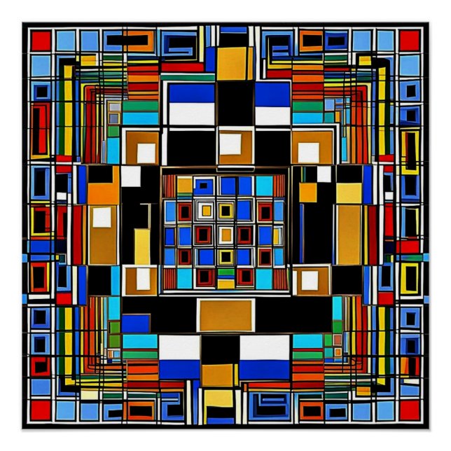 Pôster Quadrados 5 (Frente)