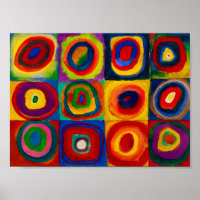 Quadrados com Círculos, Abstrato, Wassily Kandinsk