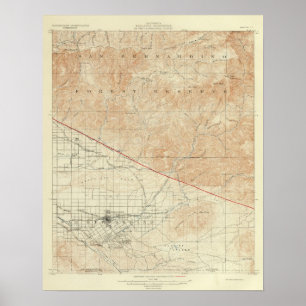 Pôster Quadrângulo das Redlands mostrando San Andreas Rif