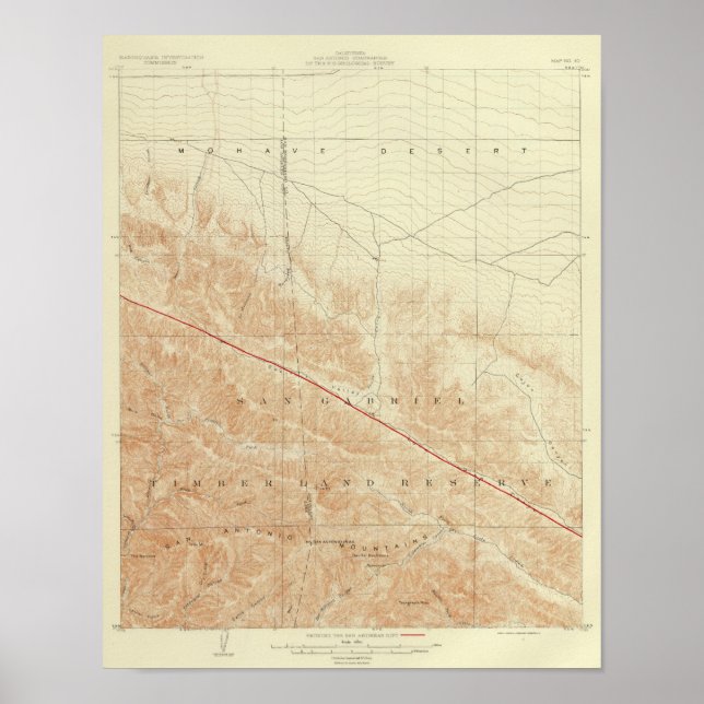 Pôster Quadrângulo de San Antonio mostrando San Andreas R (Frente)