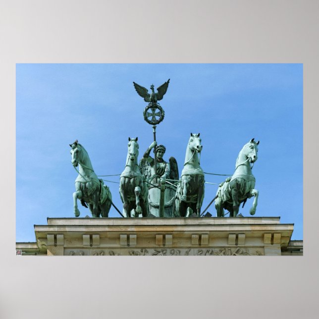 Pôster Quadriga do Portão de Brandemburgo Berlim (Frente)