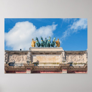Poster Quadriga sobre o Arc de Triomphe du Carrousel - Pa