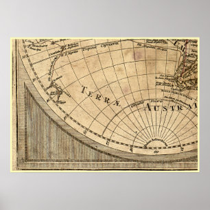 Pôster Quadro 7 do mapa do mundo de Cor Versão de L'Isle