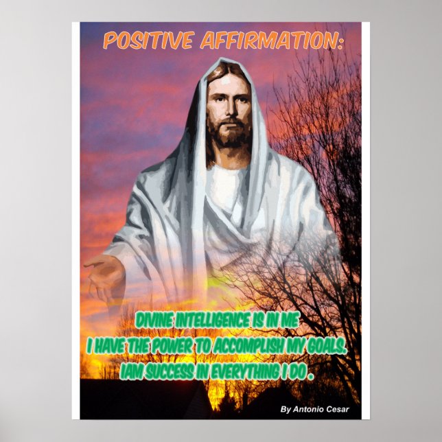 Poster Quadro Afirmação Positiva (Frente)