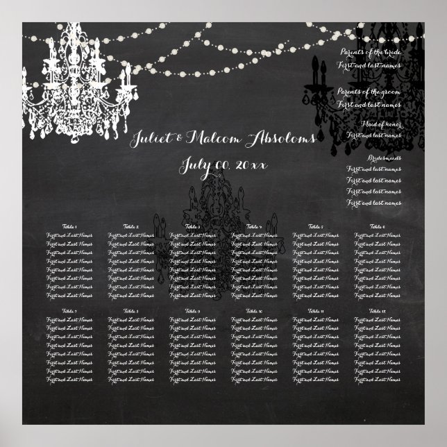 Poster Quadro/chadeliers PixDezines/gráfico de lugares (Frente)