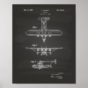 Pôster Quadro da arte da patente do avião 1935