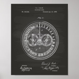 Poster Quadro da arte da patente do pulso de disparo 1885