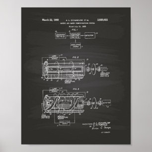 Poster Quadro da arte da patente do sistema 1960 do laser