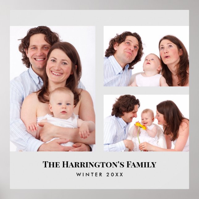 Poster Quadro de Cinzas de Colagem de Fotos da Família de (Frente)