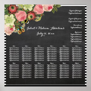 Pôster Quadro de correspondência PixDezines+rosas/gráfi