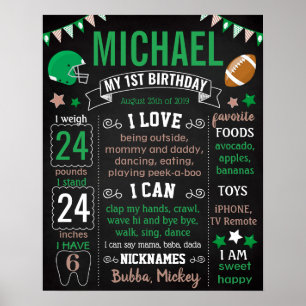 Poster Quadro de Festas de aniversário de futebol