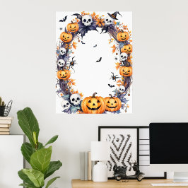 Poster Quadro de Festividade do Halloween