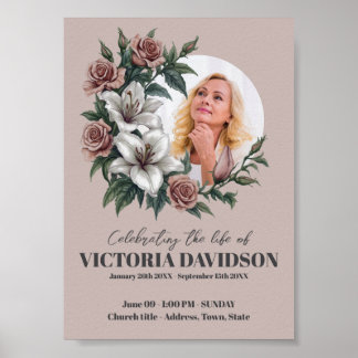 Poster Quadro de Flores para Funeral para Download Imedia