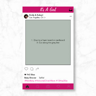 Pôster Quadro de Fotos Prop. de Festa de Chá de fraldas 