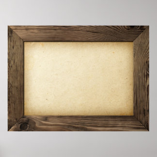 Pôster Quadro De Madeira Antigo Com Dentro De Papel Amare