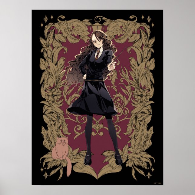 Poster Quadro de Ornamentado Hermione Granger (Frente)