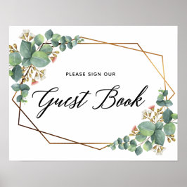 Poster Quadro Dourado Eucalyptus - Sinal do Livro Convida