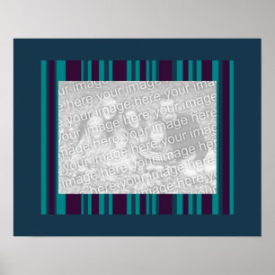 Pôster Quadro escuro da cerceta e da foto das listras do