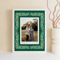 Quadro Floral de Arte de Folha Verde com Texto Per