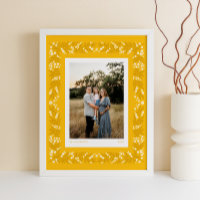 Quadro Floral de Arte Folclórica de Goldenrod com