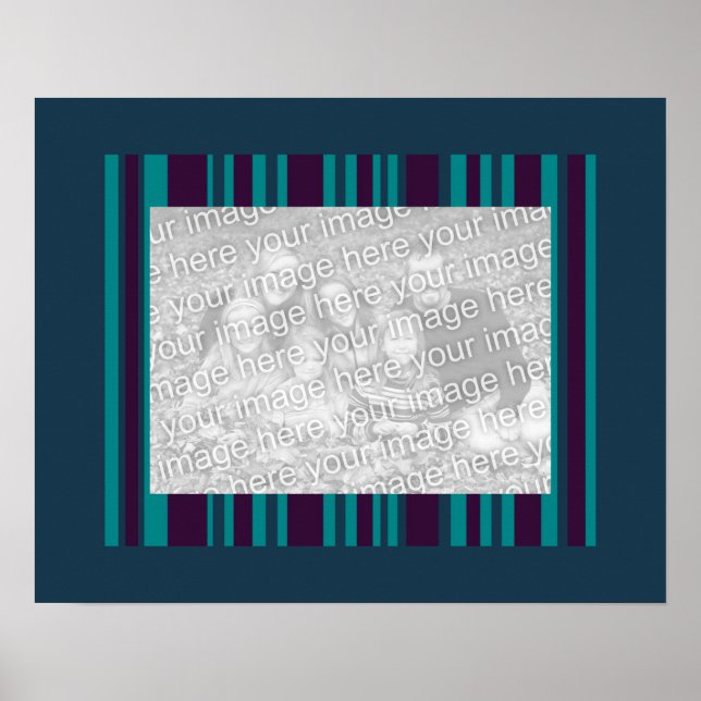 Pôster Quadro fotográfico de teta escura e listras roxas (Frente)