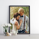 Poster Quadro Geométrico e Monograma da Trendy<br><div class="desc">Design de monograma simples e chic. Precisa de uma cor personalizada? Envie-nos uma mensagem para heartlockedstudio@gmail.com e ficaremos felizes em ajudá-lo!</div>