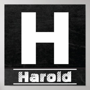 Pôster Quadro inicial H   Personalizar