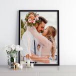 Poster Quadro minimalista personalizado<br><div class="desc">Simples Frame e design de Foto Personalizada perfeito para usar como favores de casamento,  presentes de aniversário e muitas outras ocasiões.</div>