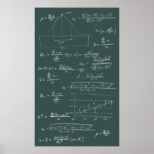 Poster Quadro negro de estatísticas