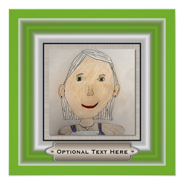 Pôster Quadro personalizado para adicionar sua arte ou fo (Frente)