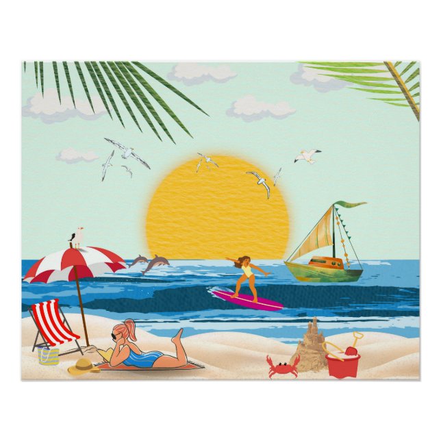 Pôster quadro universo tropical (Frente)