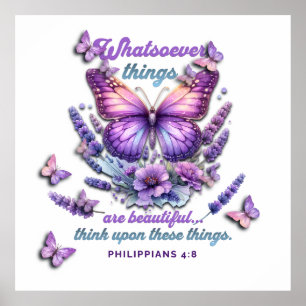 Poster Quaisquer Coisas Escritura Bíblica