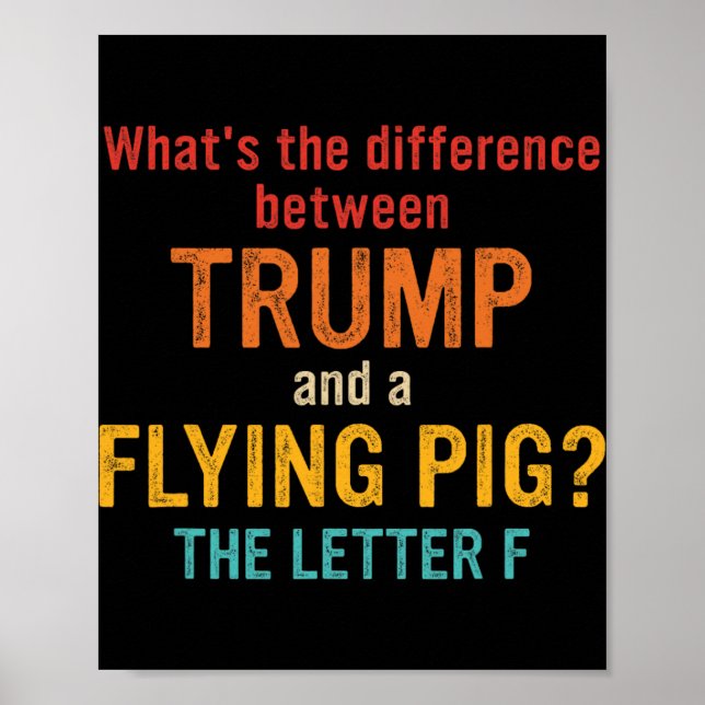 Poster Qual é a diferença entre Trump e um P (Frente)