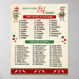 Poster Qual é o seu jogo de elfo Sinal de Suéter Feio