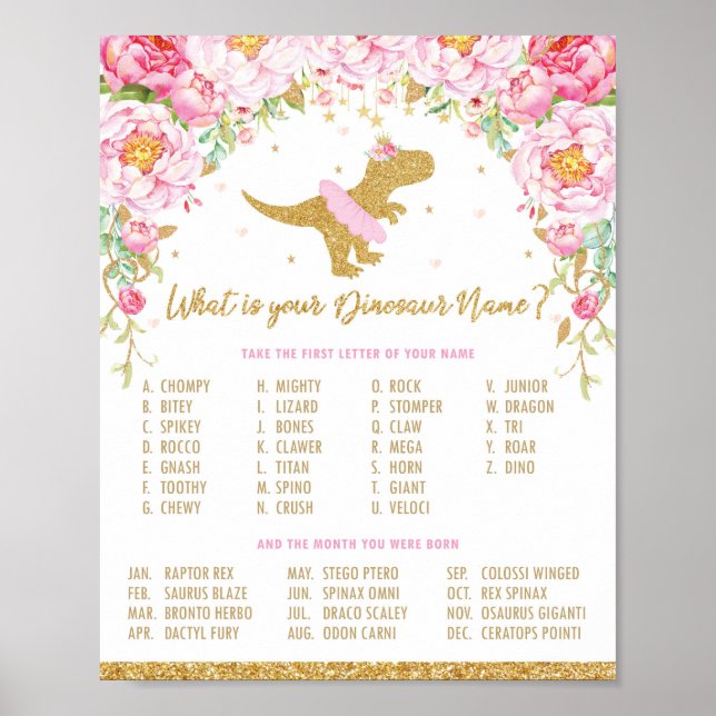 Poster Qual é o seu Jogo de Festa de aniversário do Dinos (Frente)