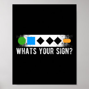 Poster Qual É O Seu Sinal Estilo Esportivo Snowboard