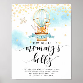 Poster Qual é o tamanho do balão de ar quente do cartaz d