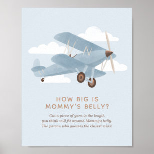 Poster Qual é o tamanho do Chá de fraldas de avião de Bel