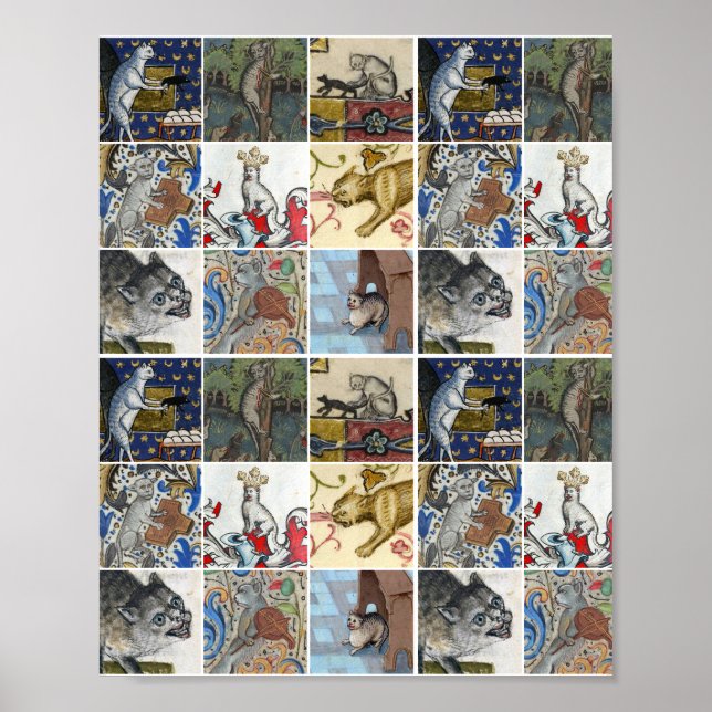 Poster Qual Gato Medieval Você Está Hoje? (Frente)