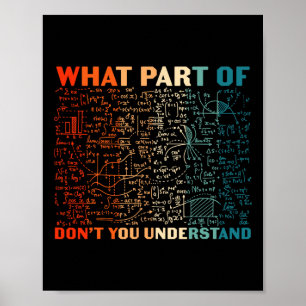 Poster Qual Parte De Não Entende Matemática Divertida Ens