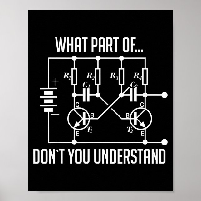 Poster Qual Parte De Você Não Entende Presente De Engenhe (Frente)