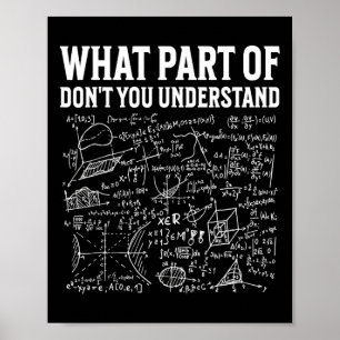 Poster Qual Parte Você Não Entende de Matemática Divertid