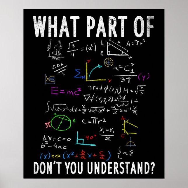 Poster Qual parte você não entende para o professor de ma (Frente)