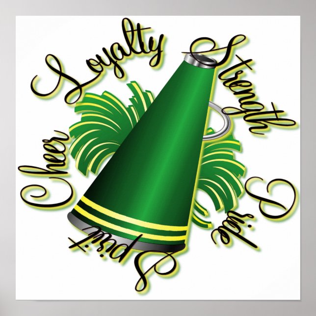 Poster Qualidades Verde Cheias e Amarelas (Frente)