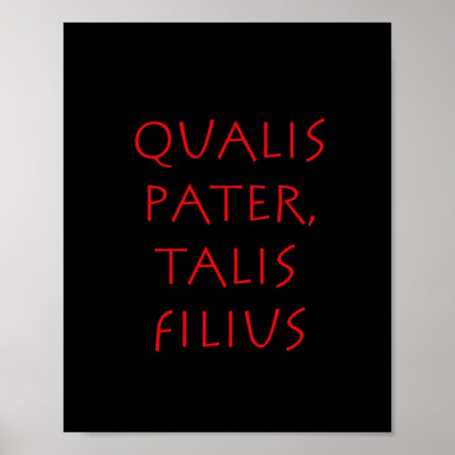 Poster Qualis pater talis filius (Frente)