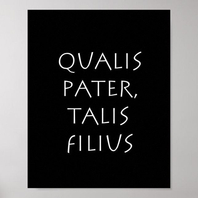 Poster Qualis pater talis filius (Frente)