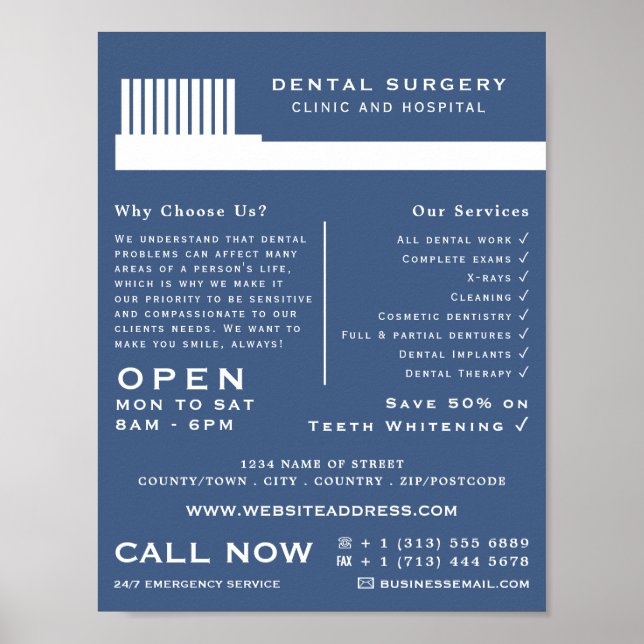 Poster Qualquer escova de dentes colorida, odontologia, a (Frente)