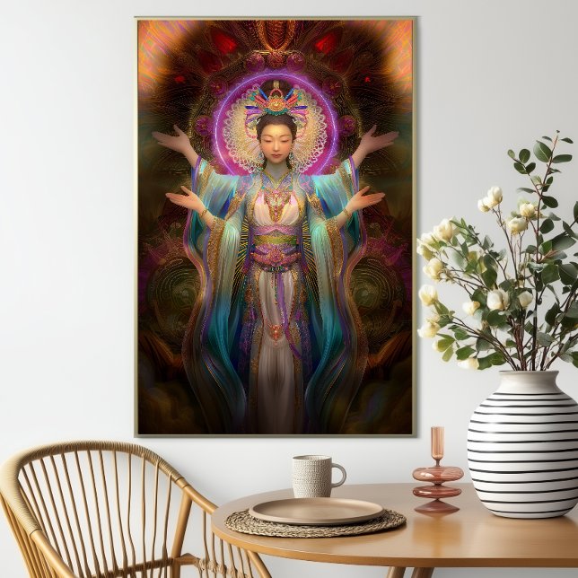 Poster Quan Yin Colorful Deusa Art (Criador carregado)