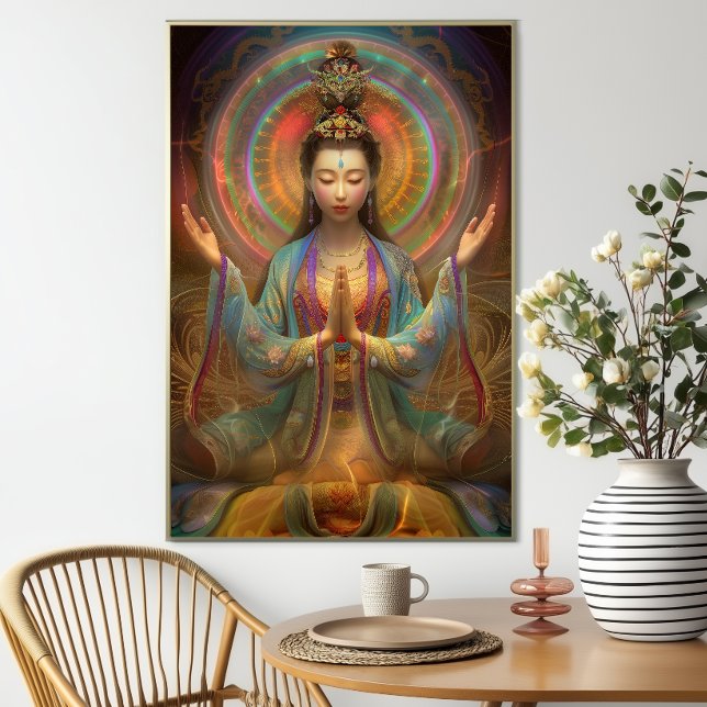 Poster Quan Yin Colorful Psychedelic GoddesArt (Criador carregado)
