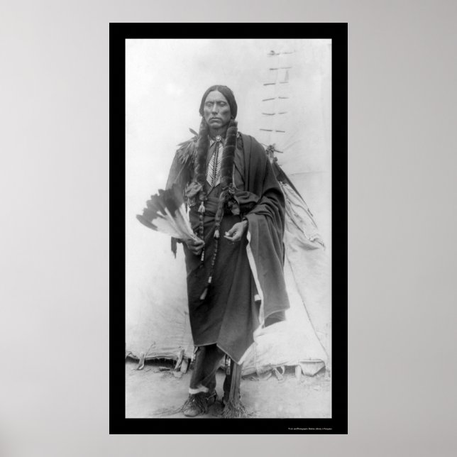 Poster Quanah Parker, Chefe Indiano Comanche 1909 (Frente)